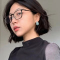 Minimalist Resin Teardrop Stud Earrings With Silver Pins For Everyday Commuter Style view 3