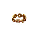18K Gold Plated Zircon Round Open Ring For Women – Gold view 5