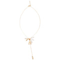 French Vintage Irregular Faux Pearl Geometric Tassel Sweater Necklace For Women, Maillard Style view 5