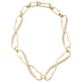 Old Money Alloy Rhinestone Geometric Hollow Irregular Pendant Necklace For Women view 5