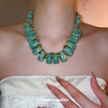 Old Money Style Acrylic Irregular Beaded Geometric Round Collarbone Necklace For Women view 3