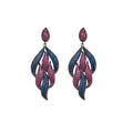 Vintage Copper Zircon Water Drop Stud Earrings For Women, European-Inspired Luxury Statement Jewelry view 5