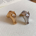 Alloy Rhinestone Smooth Horse Open Ring For Women, European Statement Index Finger Jewelry view 2