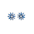 Rhinestone Flower Alloy Necklace Earrings Bracelet Jewelry Set For Women Light Luxury Style view 5