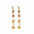 Light Luxury Alloy Apple Bow Stud Earrings Jewelry Set With Rhinestone Silver Posts view 5