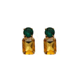 Light Luxury Alloy Rhinestone Geometric Round Square Stud Earrings For Women view 5