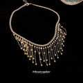 Copper Lace Tassel Necklace Bracelet Jewelry Set, Old Money Fashion Luxury Accessories view 4