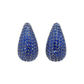 Light Luxury Copper Teardrop Zircon Stud Earrings With Silver Pins For Elegant Fashion Style view 5