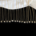 Gold Plated Copper Zircon Enamel English Letter Necklace For Women Light Luxury Clavicle Chain view 1