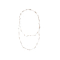 Old Money Faux Pearl Rhinestone Layered Sweater Necklace With Geometric Round Pendant view 5