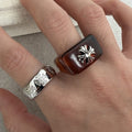 Rhinestone Resin Square Minimalist Ring For Women view 2