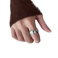 Rhinestone Resin Square Minimalist Ring For Women view 5