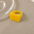 Colorful Dopamine Resin Square Fashion Ring For Women view 4