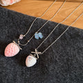 Light Luxury Resin Zircon Flocked Strawberry Pendant Necklace Cute Sweet Clavicle Chain view 4
