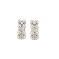 French Retro Light Luxury Double Layer C Shape Faux Pearl Zircon Stud Earrings For Women view 5