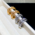 Light Luxury Gold Plated Copper C Shaped Zircon Stud Earrings With Silver Posts view 1