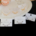 Gold Plated Copper Heart Flower Zircon Stud Earrings Jewelry Set For Women view 3