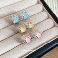 Alloy Enamel Bow C-Shaped Stud Earrings Korean Sweet Elegant Light Luxury Office Style view 4