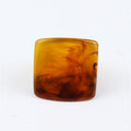 Chunky Square Swirl Resin Statement Rings in Three Color Patterns view 8