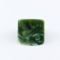 Chunky Square Swirl Resin Statement Rings in Three Color Patterns view 6