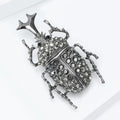 Alloy Rhinestone Unicorn Beetle Brooch Pin For Creative Apparel Decoration view 4