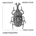 Alloy Rhinestone Unicorn Beetle Brooch Pin For Creative Apparel Decoration view 6