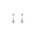 Sterling Silver Needle French Vintage Water Drop Pearl Tassel Earrings, Elegant Fashion Jewelry view 5