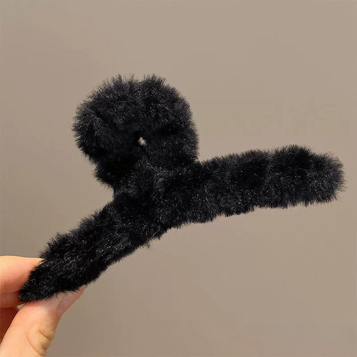 Large Plush Claw Clip For Autumn Winter Updos