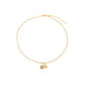 Gold Plated Zircon Eight Point Star Faux Pearl Necklace Vintage Light Luxury Clavicle Chain view 5