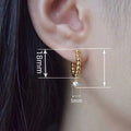 Trendy Metal Beaded Hoop Earrings For Women, Simple Versatile European Style Ear Jewelry view 4