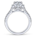 Silver Tone Round Clear Crystal Square Halo Ring Fashion Jewelry view 4