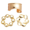 Glossy Irregular Iron Bangle With Geometric Circle Design, Trendy Western Style view 5