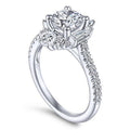 Silver Tone Round Clear Crystal Square Halo Ring Fashion Jewelry view 3
