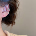 Minimalist Copper Feather Clip-on Earrings Geometric Ear Cuff Style No Piercing Jewelry view 3