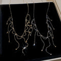 Old Money Style Metal Geometric Tassel Collarbone Necklace For Women view 2