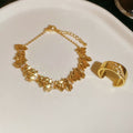 Vintage Copper Zircon Butterfly Bangle For Women, Light Luxury Versatile Insect Jewelry view 3