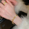 Vintage Copper Zircon Butterfly Bangle For Women, Light Luxury Versatile Insect Jewelry view 2