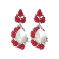 Vintage Resin Oval Flower Bud Necklace Earrings Jewelry Set For Women Light Luxury Design view 5