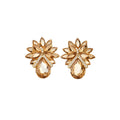 Alloy Rhinestone Waterdrop Flower Drop Earrings, Vintage Court Style Light Luxury Ear Jewelry view 5