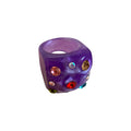 Western Style Resin Rhinestone Round Geometric Statement Ring For Women view 5