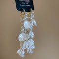 Faux Pearl Shell Beaded Tassel Drop Earrings, French Retro Geometric Stud Style view 2