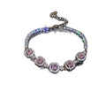Elegant Copper Zircon Geometric Flower Bangle For Women Fashion OL Light Luxury Jewelry view 5