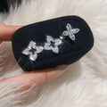 Korean Light Luxury Copper Zircon Hollow Flower Clip-on Earrings For Non-Pierced Ears view 1