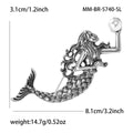 Alloy Vintage Mermaid Brooch Pin For Women's Fashion Apparel view 6