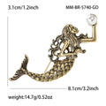 Alloy Vintage Mermaid Brooch Pin For Women's Fashion Apparel view 4