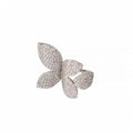 Rhinestone Flower Open Ring For Women view 5