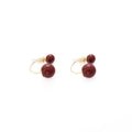 Elegant Red Enamel Pomegranate Bead Alloy Stud Drop Earrings For Women Light Luxury Fashion Earrings view 5