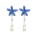 Flower Faux Pearl Beaded Necklace And Earrings Jewelry Set For Women Resort Elegant Light Luxury view 5