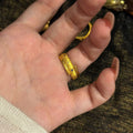 Vintage Palace Style Copper Ring With Zircon Round Wrinkled Texture Open Geometric Design view 3