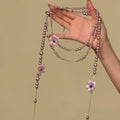 Light Luxury Floral Fabric Flower Faux Pearl Layered Sweater Necklace view 2